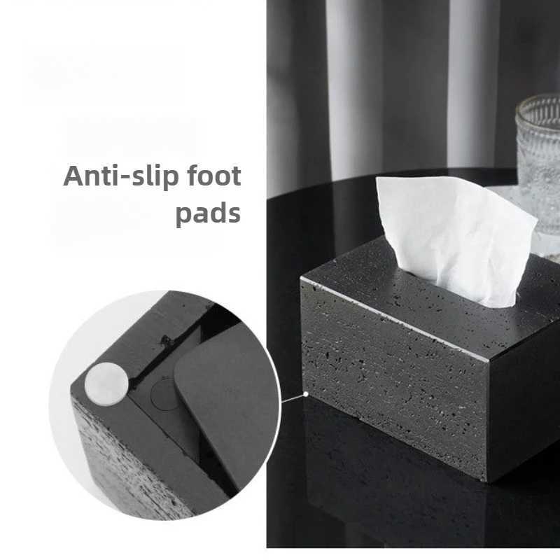 Light Luxury Tissue Box Living Room Coffee Table Tissue Box Retro Dining Room Desktop Napkin Storage Home Decoration AccessoriesM251124