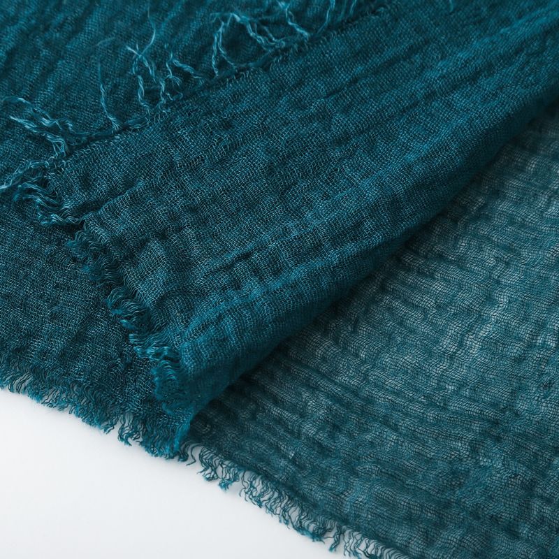 K497 New solid color cotton and linen scarf wrinkled short beard cross-border warm scarf single color headscarf scarf female wholesale