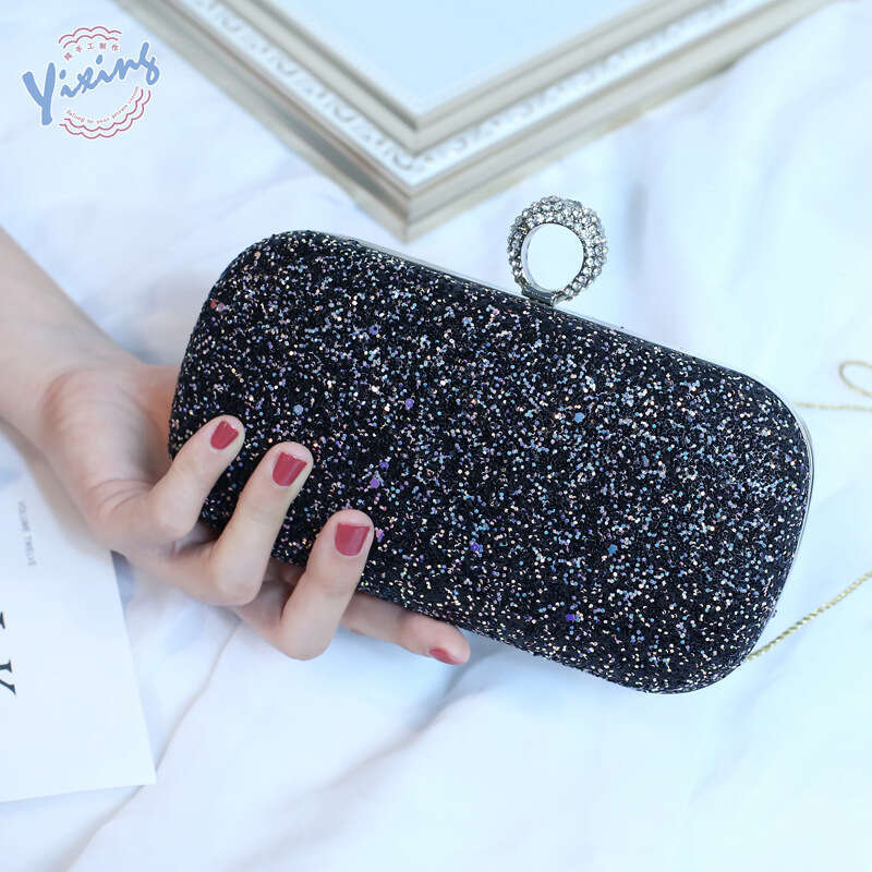 Dinner Bag Creative Sequin Dinner Versatile Ring Hand Clutch Women S Banquet Party Bag KQ
