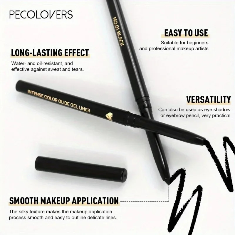 3 waterproof and durable matte eyeliner gel pencil black fast drying anti sweat natural makeup 250418