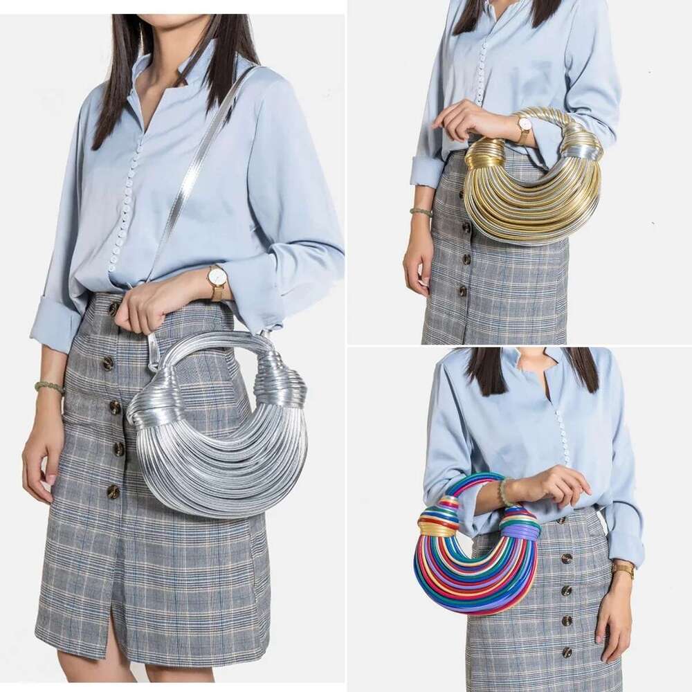 Designer Bag 2025 2025 New Women's Summer Fashion Personality Trend Handbag Creative Woven Noodle Bag For Women Luxury Bag
