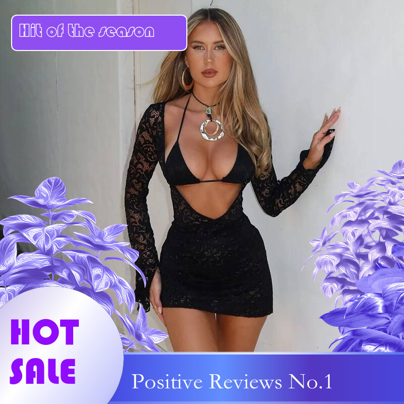 Dongdumaoyi Townlike Lace Slim Bodycon Dress Women Strapless Mini Autumn Winter Hollow Out Nightclub Sexy Party Dresses
