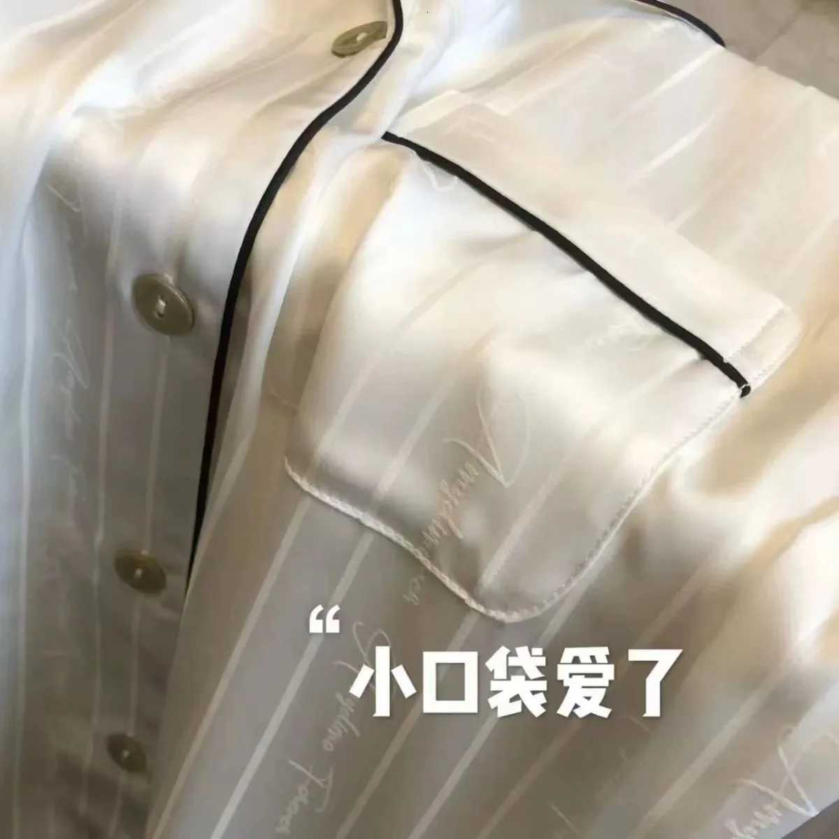 Summer Ice Silk Nightwear for Couples Cardigan Women Nightwear Short Sleeves Shorts Mens Elegant Pajamas pijamas para parejasW251124