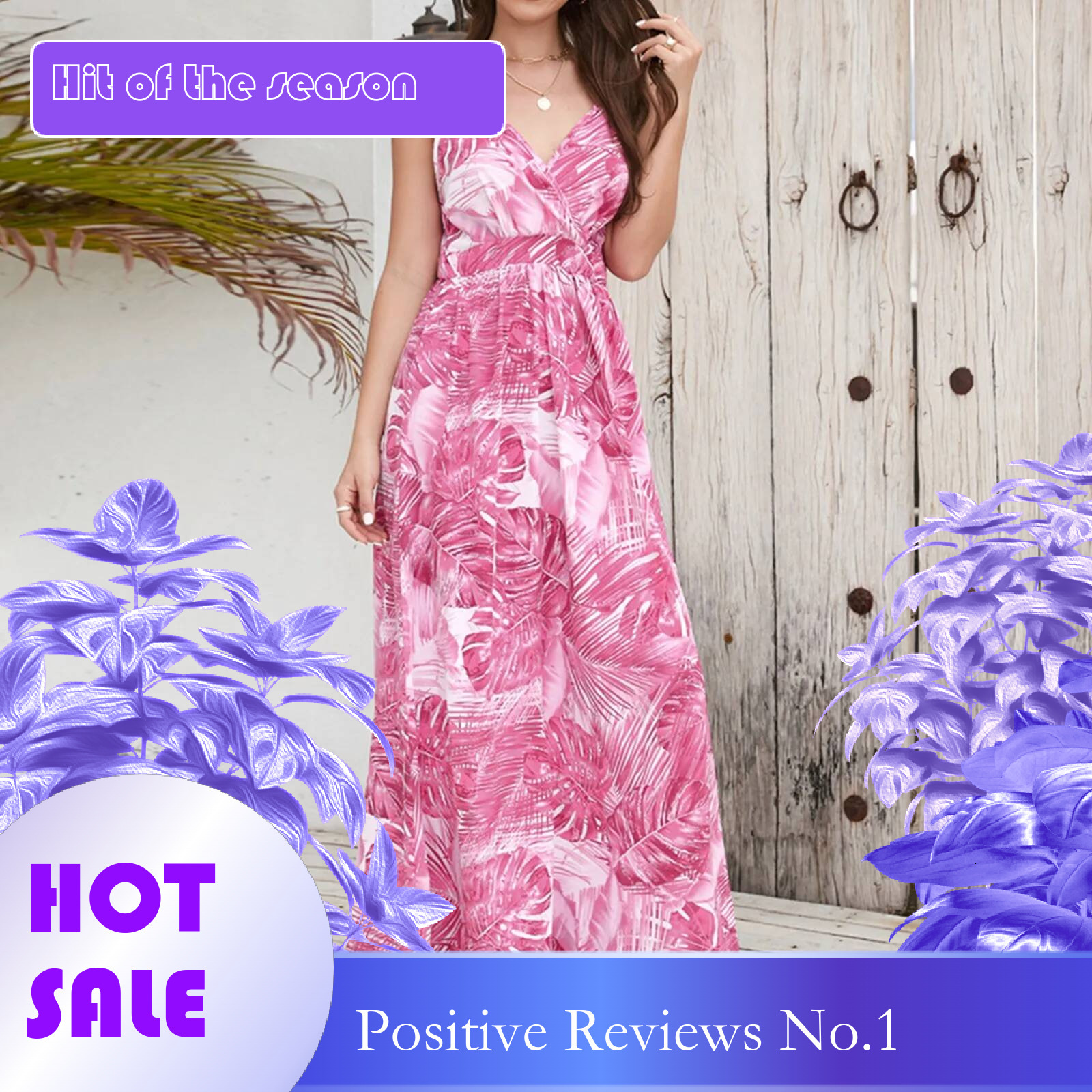 Dongdumaoyi Bohemian Beachwear Dress Flower Printed Waisted Sleeveless Long Sexy V Neck Strap Pleated Elegant Party Women