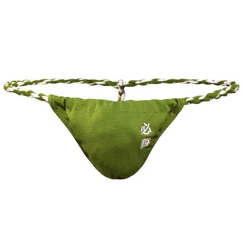 New Arrival Mens underwear cotton rope mens rope belt mens underwear thong embroidered Japanese sumo Tanga Hombre underwear thong Z250424