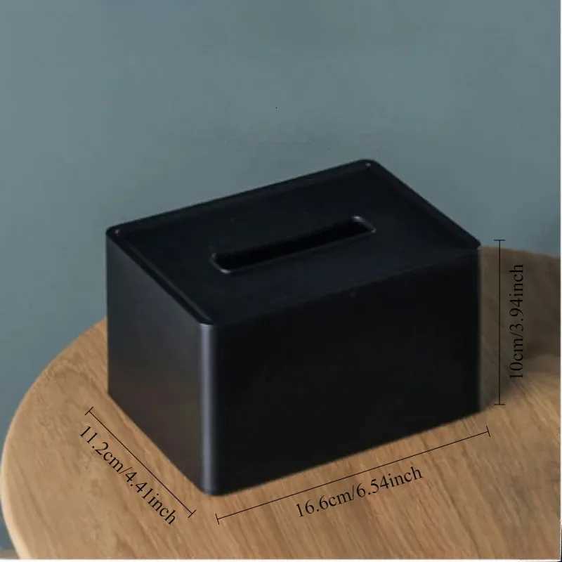 1PC Simple Solid Color Tissue Box Living Room Tissue Box Storage Box Plastic Bottom Cap Tissue BoxM251124