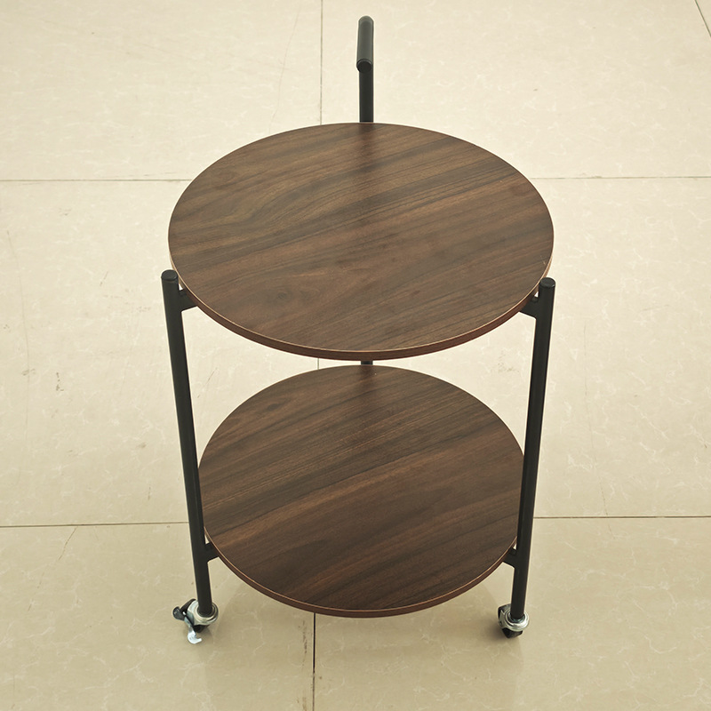 MJ04243 Simple home living room side table bedside table with wheel storage rack