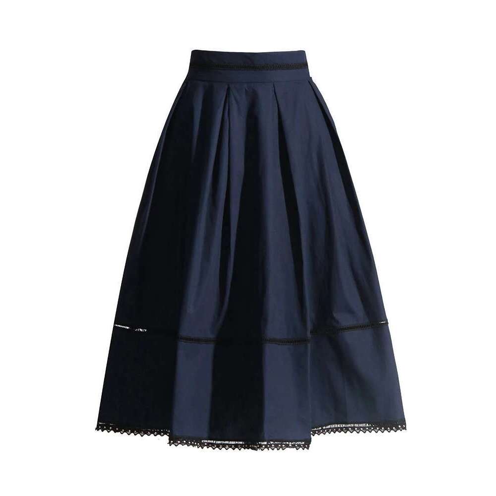 Designer Clothes TWOTWINSTYLE Solid Summer Two Piece Sets For Women Lapel Short Sleeve Tops High Waist A Line Skirt Slim Set Female Fashion New