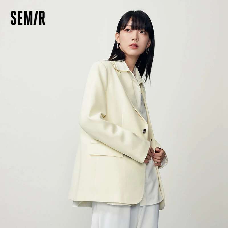 Designer Clothes Semir Jacket Autumn New Mid-Length Solid Color Commuter All-Match Fashion Casual Suit Sweater For Women