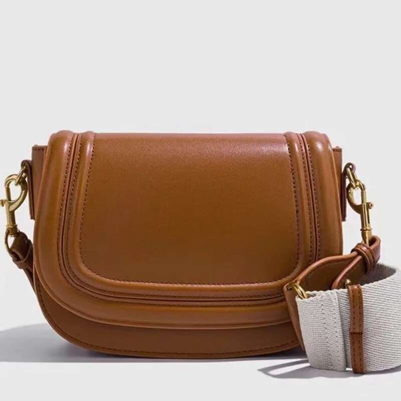 New With Wide Shoulder Straps And Diagonal Cross Armpit Saddle Bag, Trendy Women's Bag