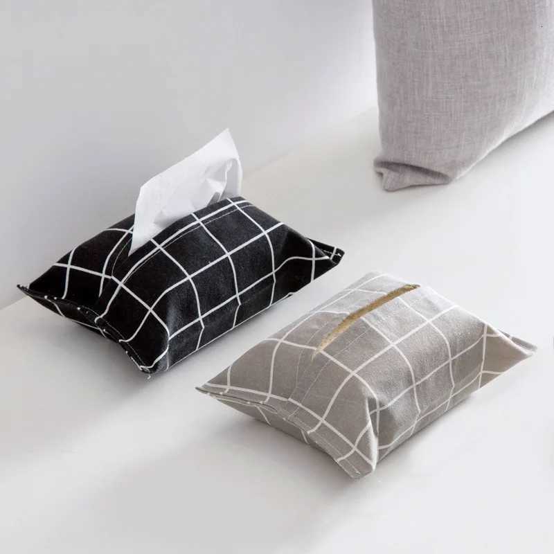 Cotton linen Tissue Box Car Tissue Container Kitchen Desk Organizer Home Living Room Decoration Napkin Tissue Holder ContainerM251124