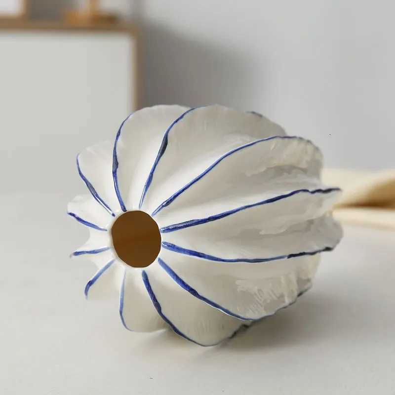 Star fruit ceramic vase ornament ins light luxury living room entrance decoration C251124