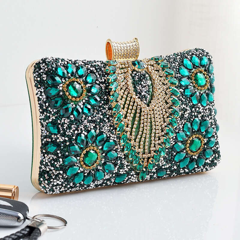 Dinner Bag Banquet Bag With Diamond Inlay Rhinestone Evening Formal Dress Rhinestone Bag Wedding Handbag KQ