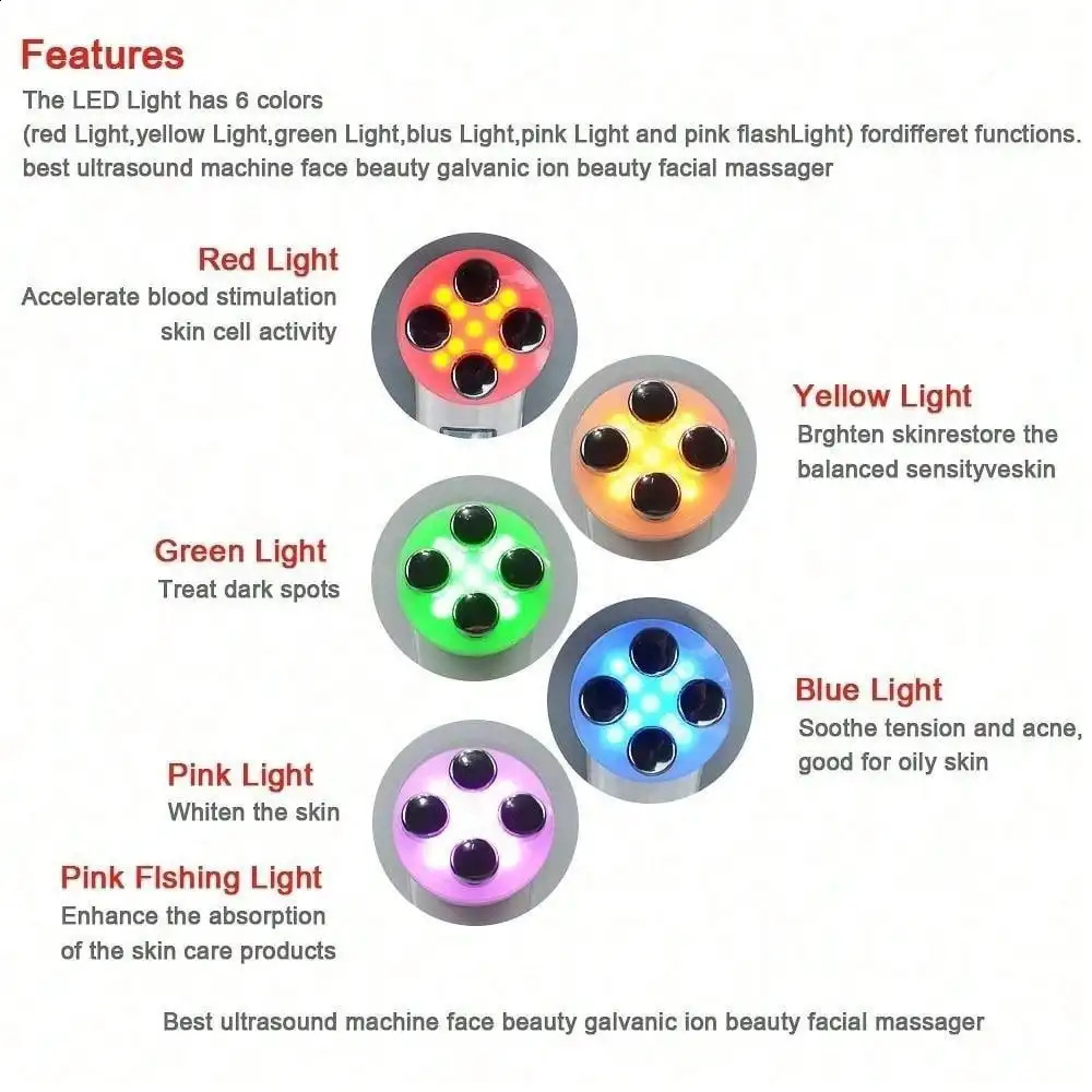 Mini For Face Skin LED Rejuvenation Wand FaceSkin Care Massage Beauty DeviceFacial Beauty Massager Led Pon Skin Care Device 250418