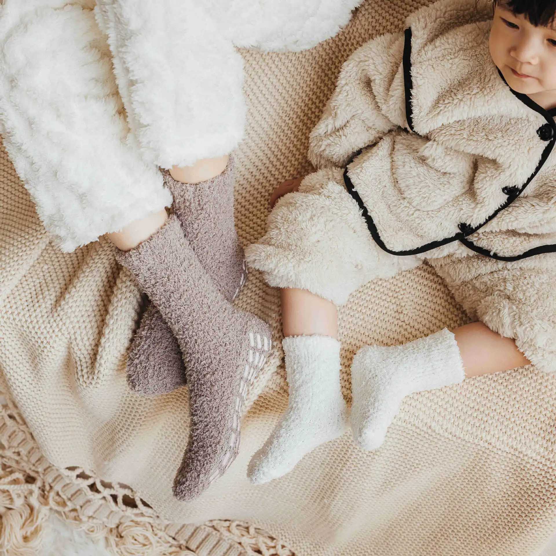 Thickened Thermal Socks Childrenn Winter Warm Home Soft Thickened Plus Velvet Sleeping Anti Slip Floor Slipper Sock Christmas Gi G251124