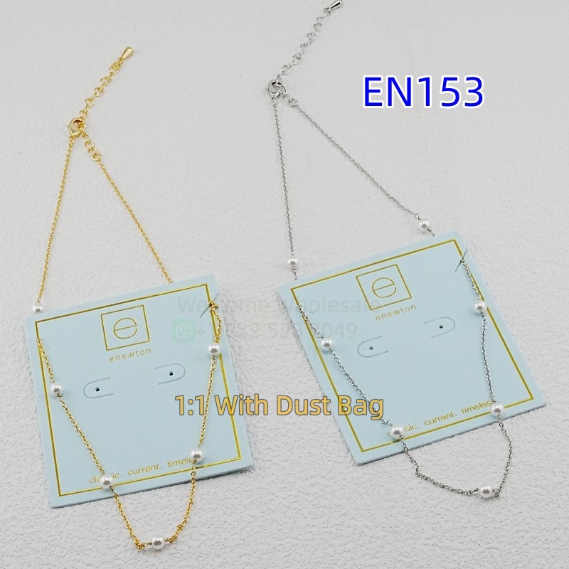 hallofriend E-Newton 1:1 Nature Pearl Necklaces Brand Jewelry Gold Chain Elegance Female Collar As Christmas Gift EN153