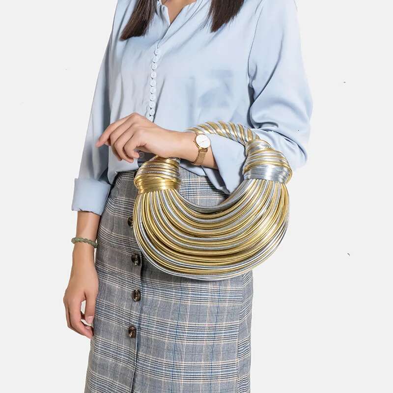 Designer Bag 2025 2025 New Women's Summer Fashion Personality Trend Handbag Creative Woven Noodle Bag For Women Luxury Bag