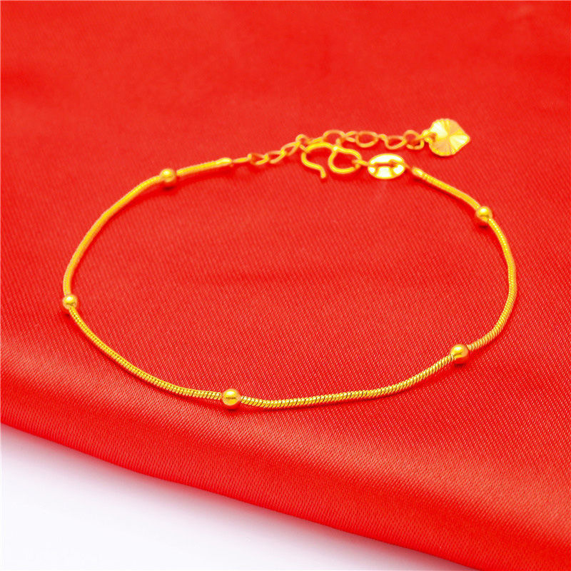 A luxurious and simple Vietnamese sand gold bracelet, a versatile and fashionable women's bracelet
