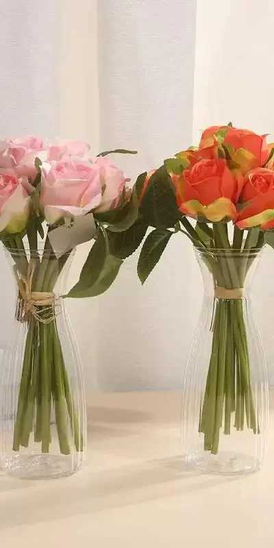 Nordic Transparent Plastic Vase Flower Arrangement Container Creative Hydroponic Plant Flower Vases Home Living Room Desk Decor C251124