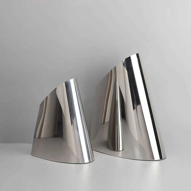 Luxury Cone-shaped Design Stainless Steel Vase Living Room Flower Arrangement Desktop Decoration Home Decor Accessories C251124