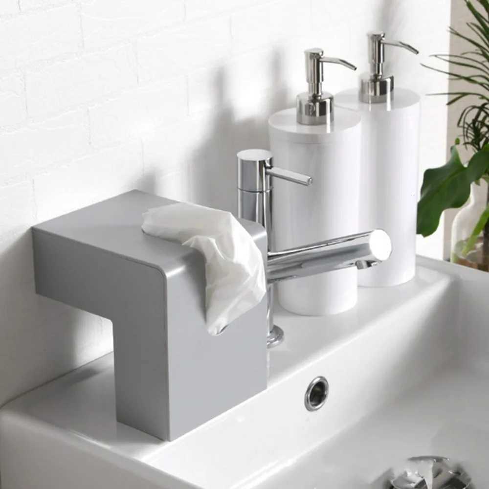 L-shaped Tissue Boxes Office Living Room Bedroom Simple and Creative Folding Double-sided Tissue Box Holder Home DecorationM251124