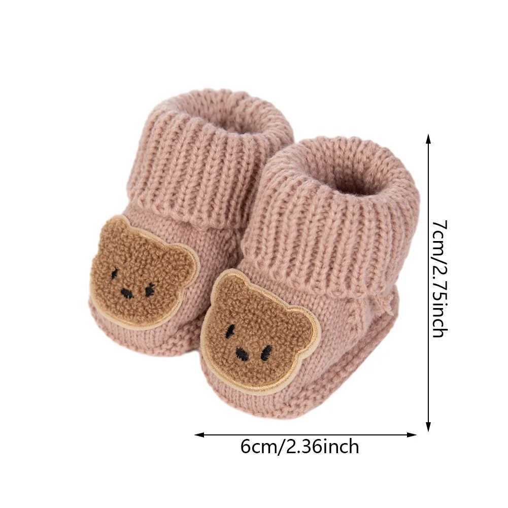 0-12M Cute Bear Infant Baby Socks Footwear Fall Winter Knitted Birthday Gifts Photo Props Boutique Ankle Sock Toddler Stockings G251124