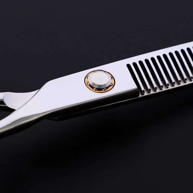 6.0Inch Japan 440C Bearing Hairdressing Salon Hair Stylist Straight Thinning Shear Hair-cutting Scissors Set