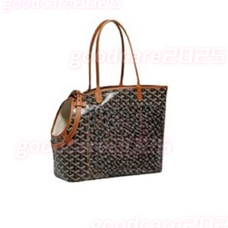 2025 10A Luxury Designer Tote Bag for Cats & Dogs - High-Quality Breathable Brown Leather Pet Carrier 33.5*15*27cm with Dogs N24