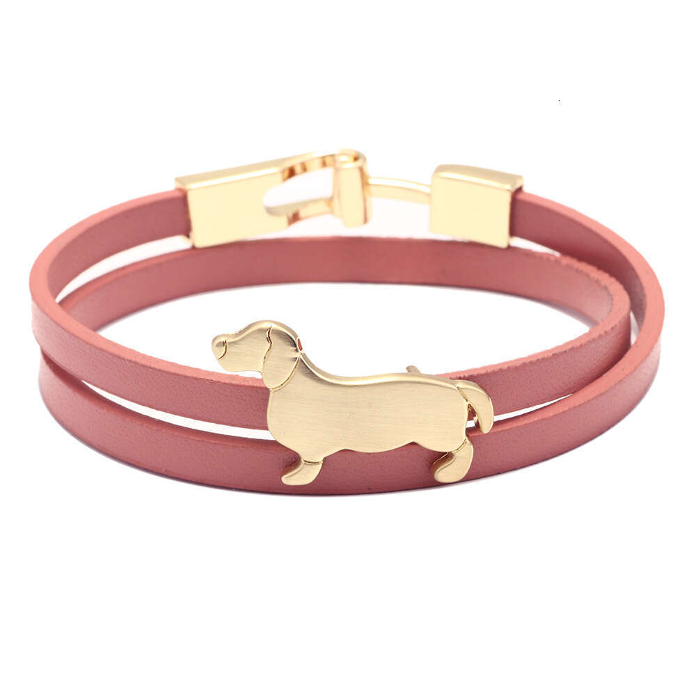 Qino Boutique Women's Leather Simple and Versatile Student Creative Handicraft Alloy Bracelet