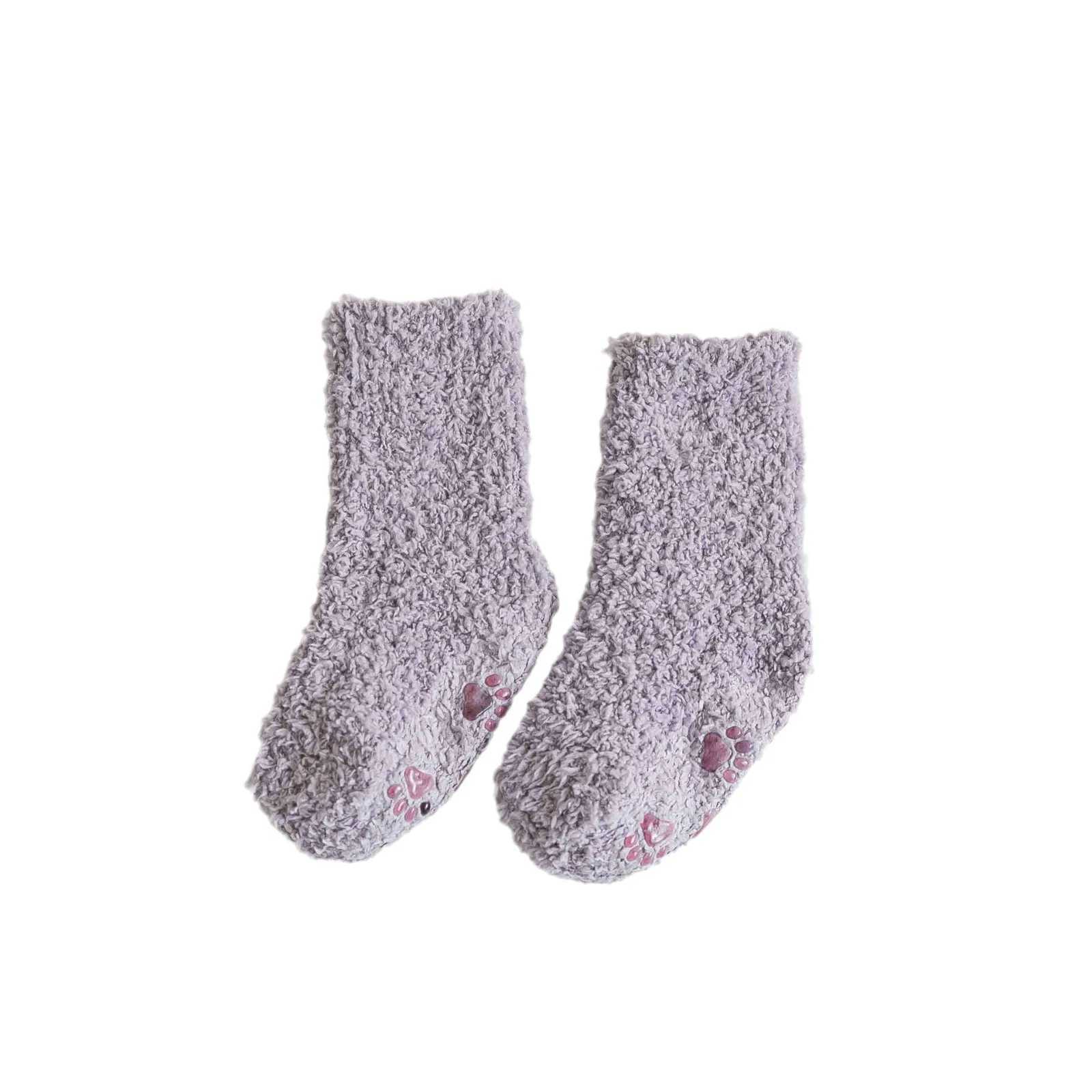 Thickened Thermal Socks Childrenn Winter Warm Home Soft Thickened Plus Velvet Sleeping Anti Slip Floor Slipper Sock Christmas Gi G251124