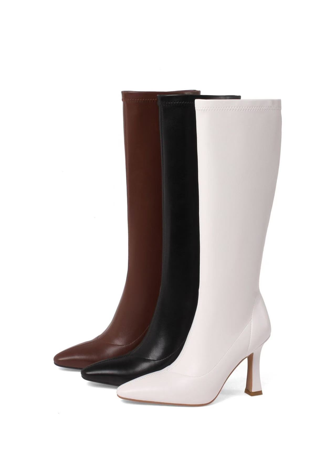 Dress Shoes Winter Women Long Boots Fashion Thin Heel Knee High Booties Ladies Black Brown Sexy Woman Knight Boats botas de mujer 231031