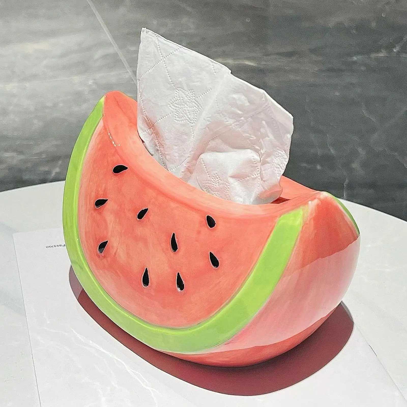 Ceramic Tissue Box Cover Tissue Holder Simple Napkin Storage Container forM251124