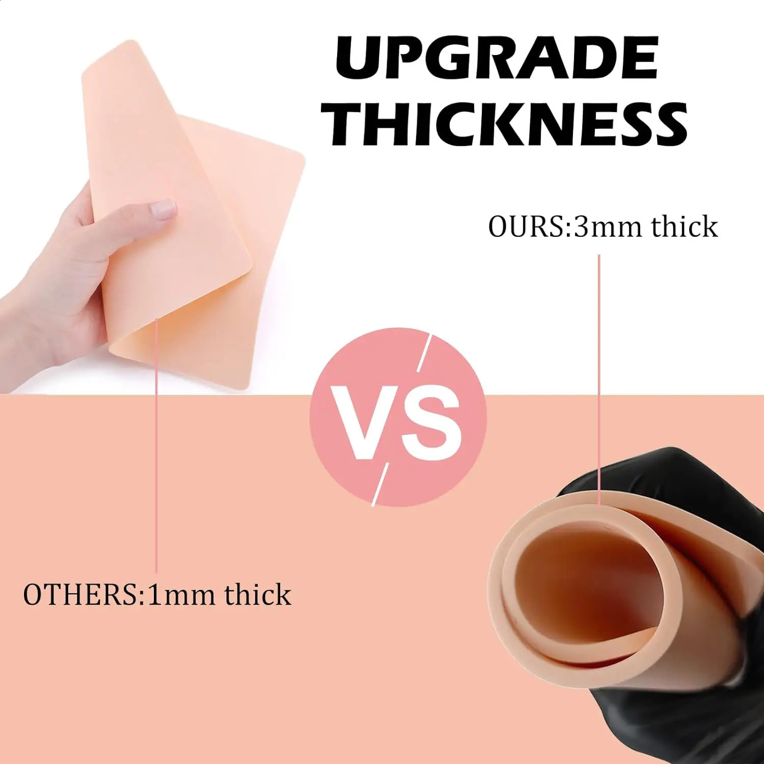 M Tattoo Practice Skin Silicone Fake Skin Double-Sided Synthetic Leather Permanent Makeup Tattoo Beginner Training Skin 250422