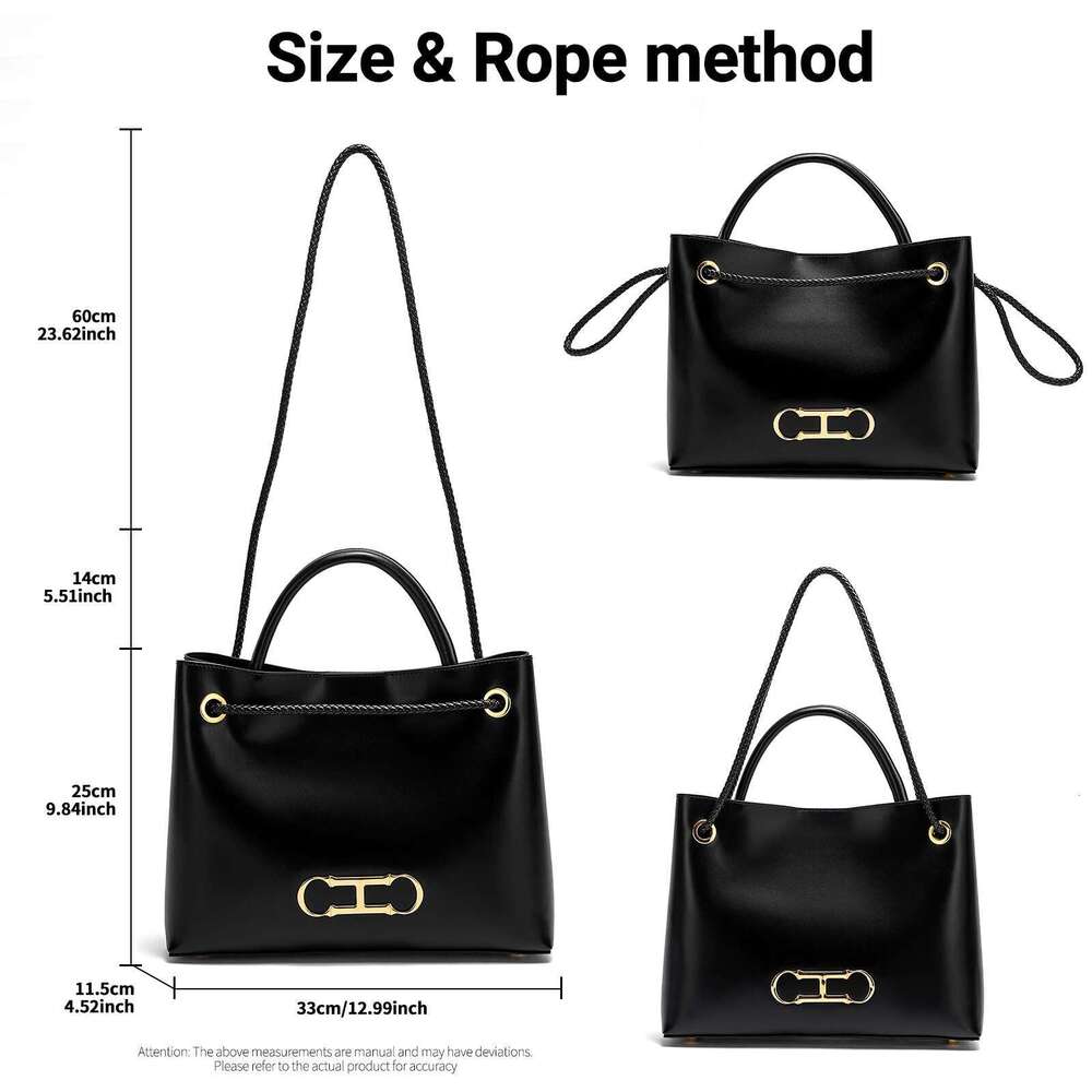 CHCH Tote 2025 New Black Business Women's Dual Purpose Shoulder Bag