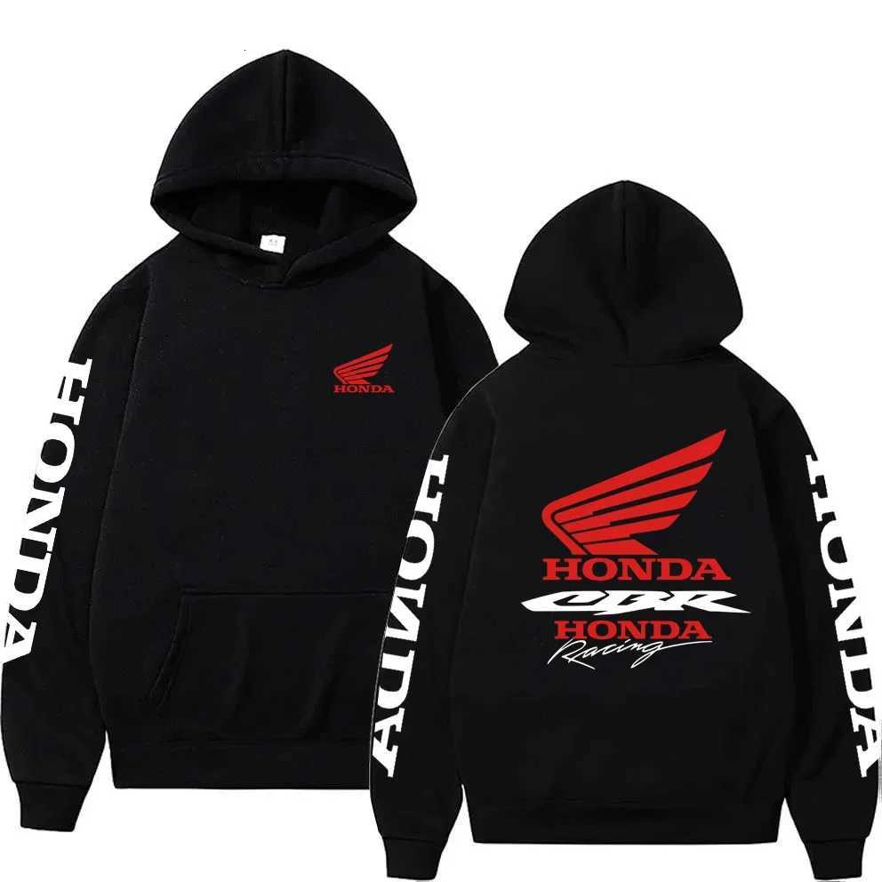 New Autumn/Winter Honda CBR Motorcycle Mens Black Hoodie Fashionable Mens Sweatshirt Womens Street Style Pullover M251124
