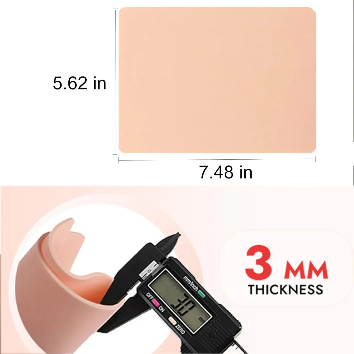 M Tattoo Practice Skin Silicone Fake Skin Double-Sided Synthetic Leather Permanent Makeup Tattoo Beginner Training Skin 250422