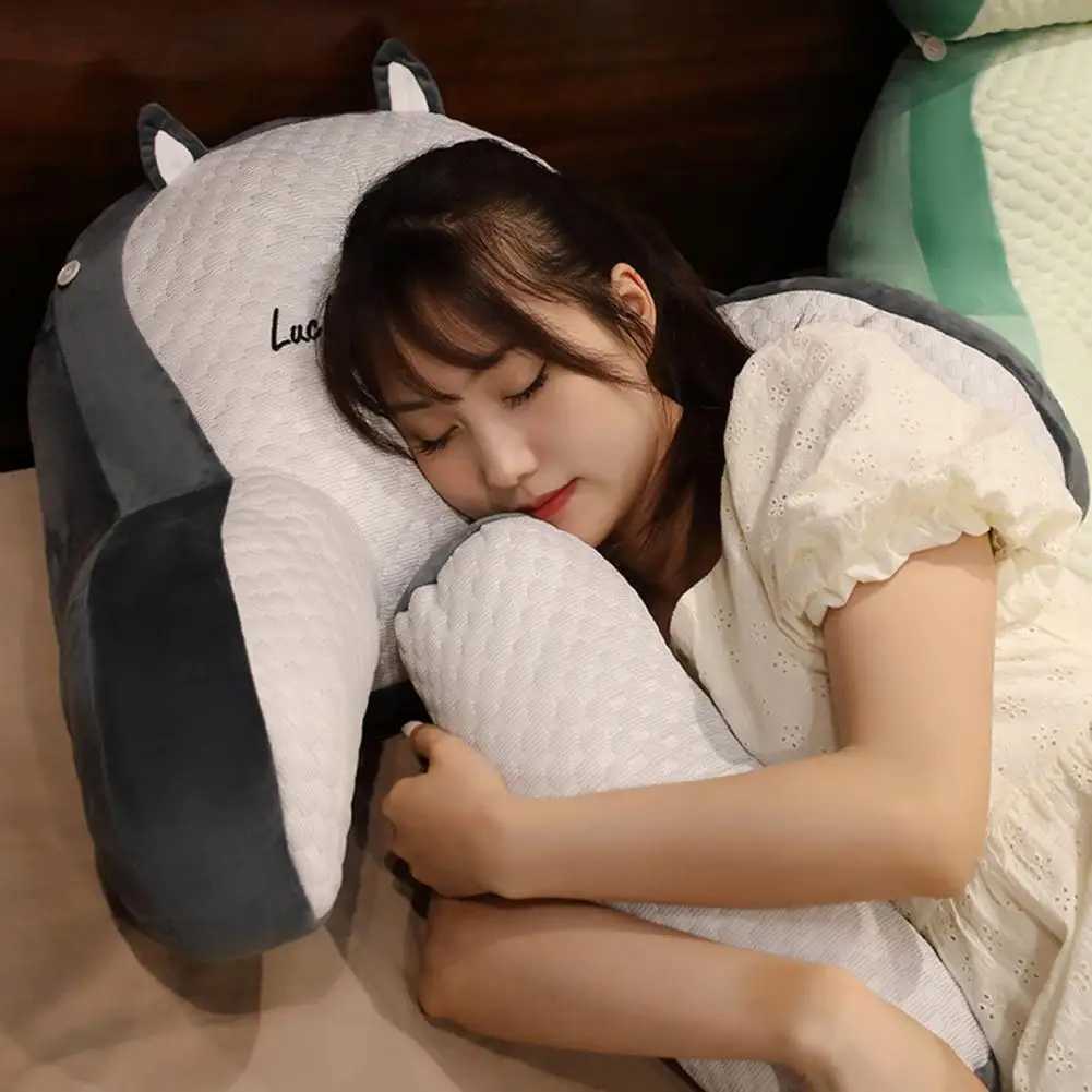 Bed Rest Reading Pillow with Arm Support Print Detachable Backrest Support Sofa Couch PillowWaist Pillows G251124