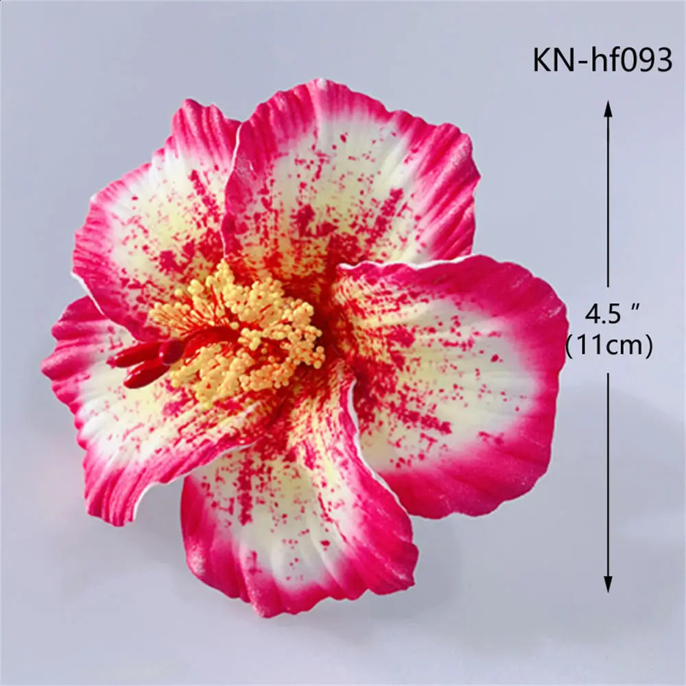 10Pcs Mixed Colors Hawaii Hibiscus Flower Hairpick Real Touch Hula Dancer Ear Pick Fashion Luau Party Tropical Hair Accessories 250420