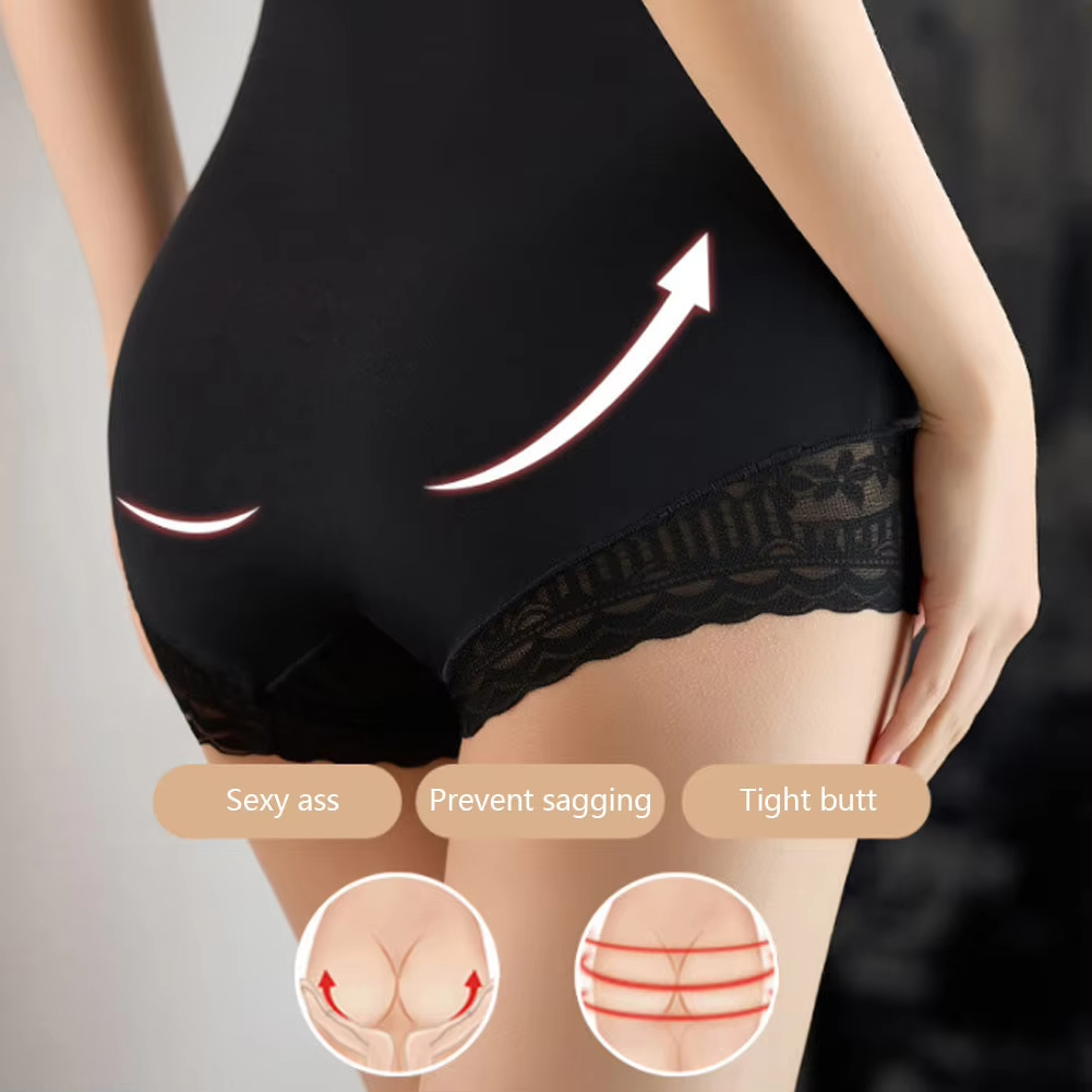 3 Pairs High Waisted Slimming Underwear Waist Trainer Bodysuit Hip Lifting Shapewear Invisible Hip Modeling Women's Shapewear underwear Push Up P
