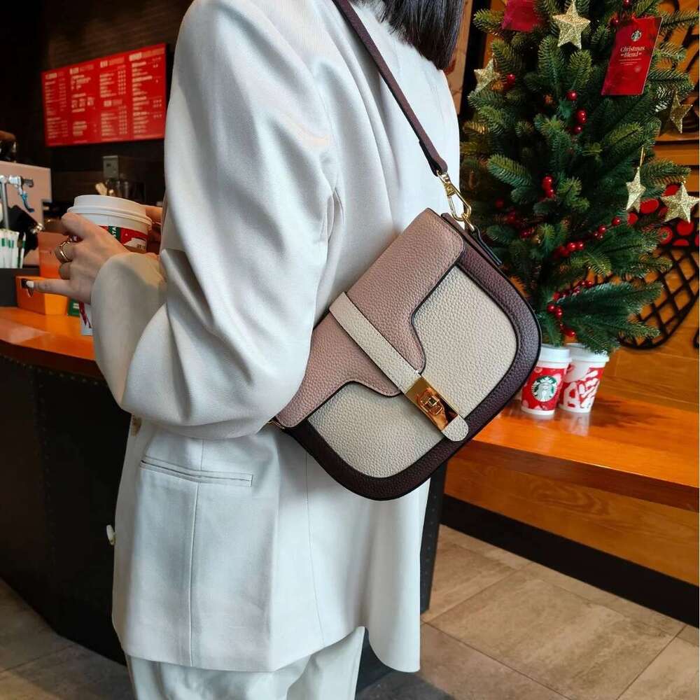 Small Niche Design Retro Saddle Casual High-End Armpit 25 New Cowhide Shoulder Crossbody Bag