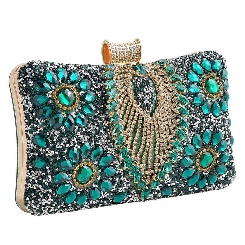 Dinner Bag Banquet Bag With Diamond Inlay Rhinestone Evening Formal Dress Rhinestone Bag Wedding Handbag KQ