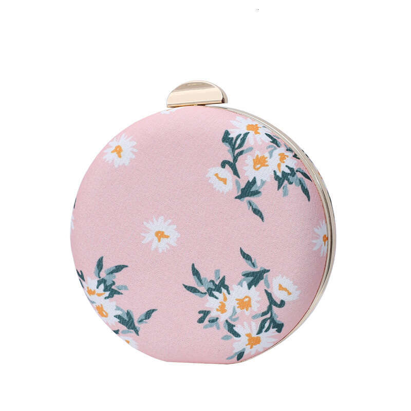 Dinner Bag New Japanese Hefeng Handheld Dinner Ins Round Small Drum Bag Printing Pattern Texture Handbag KQ