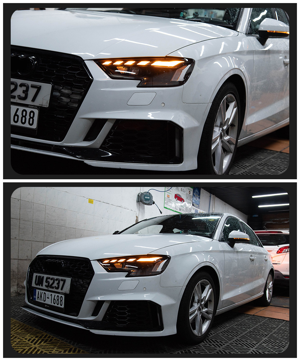 Headlight For Audi A3 8V 20 13-20 21 S3 RS3 Sedan Hatchback LED Auto Headlight Assembly Upgrade RS5 Style Design