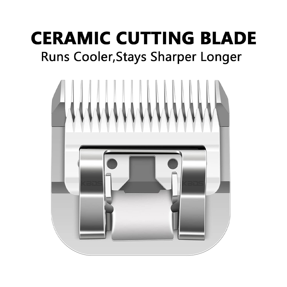 KBDS 4F Ceramic Detachable A5 Pet Dog Grooming Clipper Blades (3/8" - 9.5mm) ,Compatible with Most Andis,Oster A5 Wahl KM Series Clippers(Customi