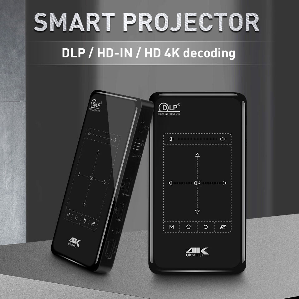 P9Ii 2Nd Generation 1080P Projector 4K High-Definition Dlp Mini Smart Micro Projector Portable Home Pocket Hd Tv Handheld Cinema