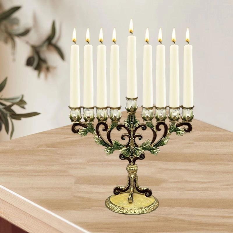 Candle Holders Stand For Christmas Party Wedding Home Decor Artistic Metal Holder Hanukkah Menorah Candlestick Candelabrum H260310