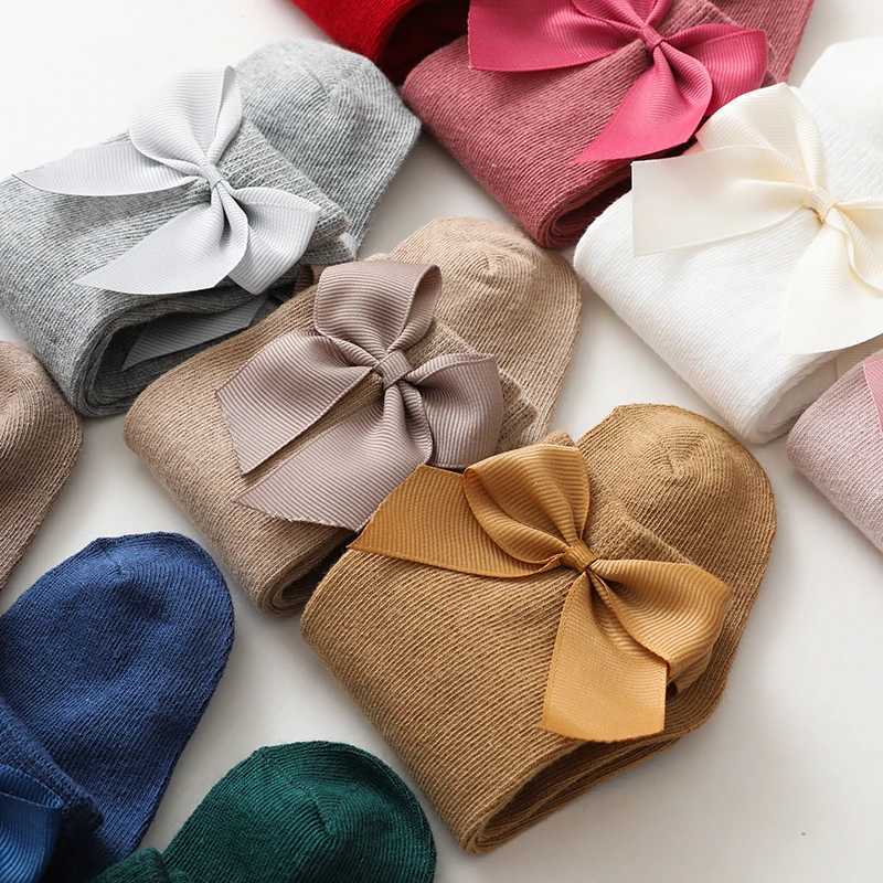 New Brand Baby Toddlers Socks Autumn Winter Children Girls Knee High Long Sock Cotton Big Bow Spanish Style Kids Floor Socks G251124