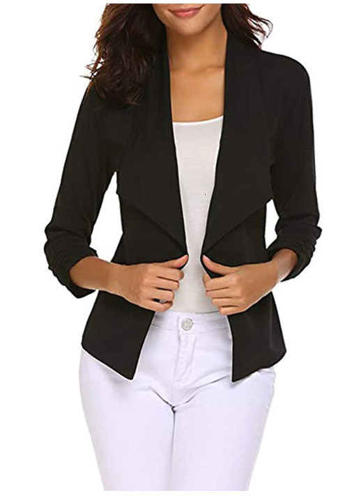 2020 solid color long sleeve simple thin womens Blazer