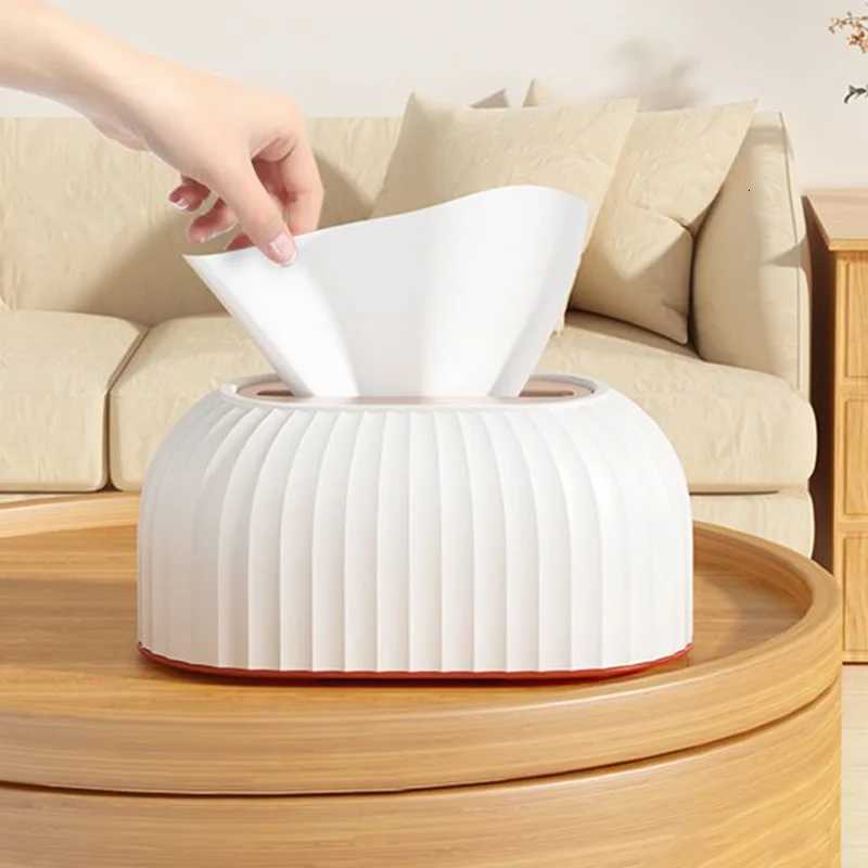 Home Paper Box with Spring Base Large Capacity Napkin Storage Case Organizer High Quality Toilet Paper Box Table Napkin HolderM251124