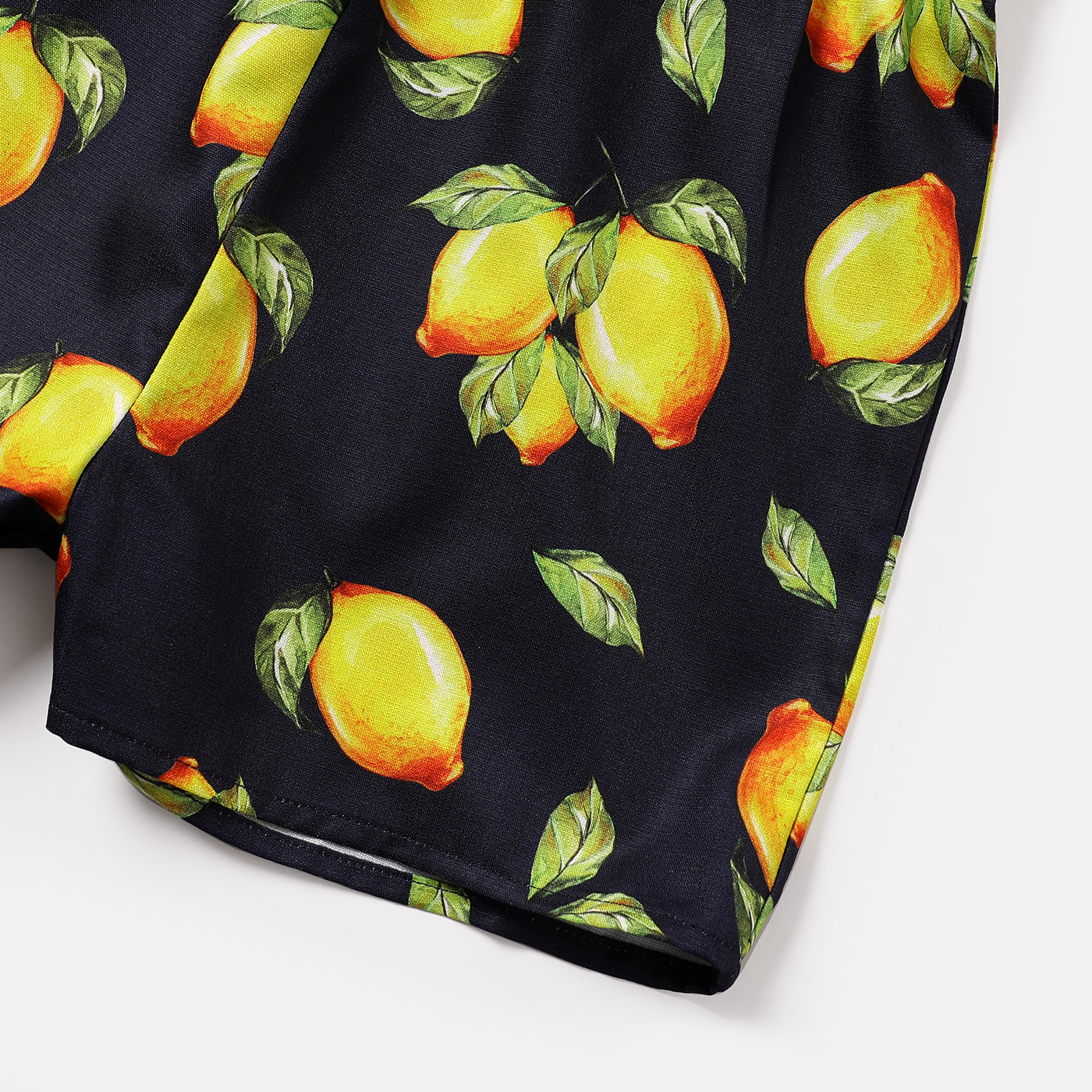 PatPat Kid Girl Lemon Print Surplice Neck Bowknot Design Sleeveless Rompers